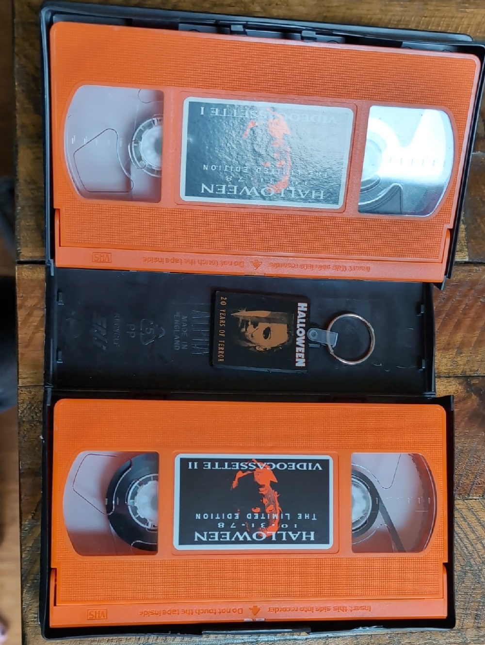 Collectors Halloween VHS Tape Set with Keychain